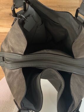Coach Gray Leather Messenger Bag